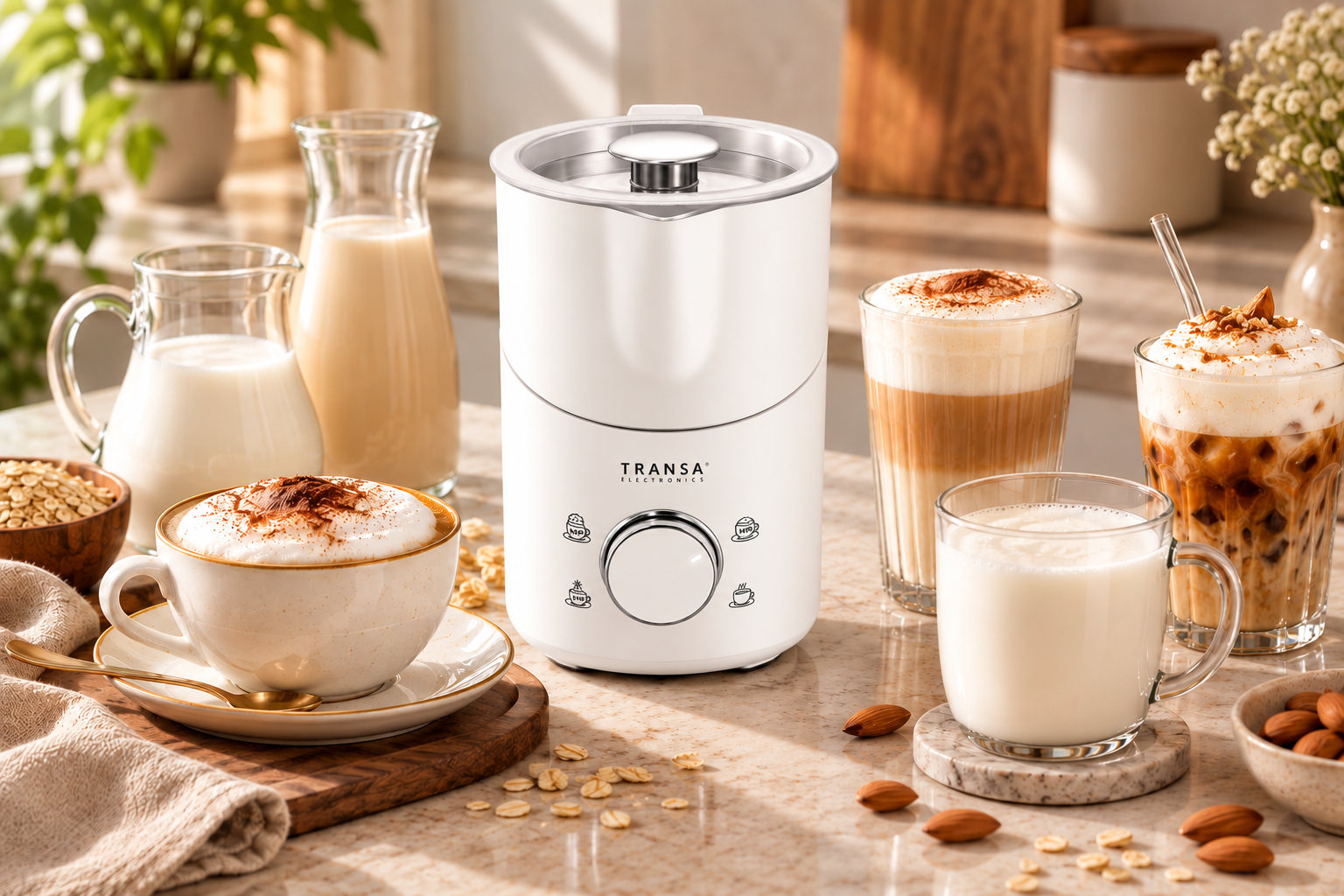 Pokrętło sterujące spieniacza do mleka MilkyJug White
